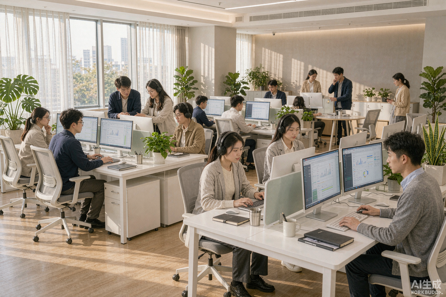 爱搜获客帮开放办公区实景